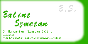 balint szmetan business card