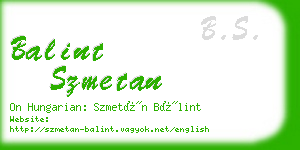 balint szmetan business card